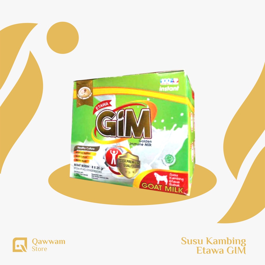 

GIM Susu Kambing Etawa Bubuk Golden Immune Milk Isi 8 Sachet