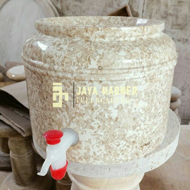 Guci Tempat Galon Air Minum Marmer Putih