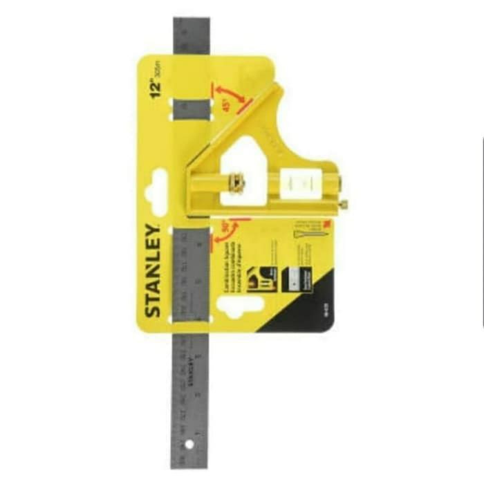 

(UT)penggaris siku waterpas 12" Die-Cast Combination Square 46-028 stanley