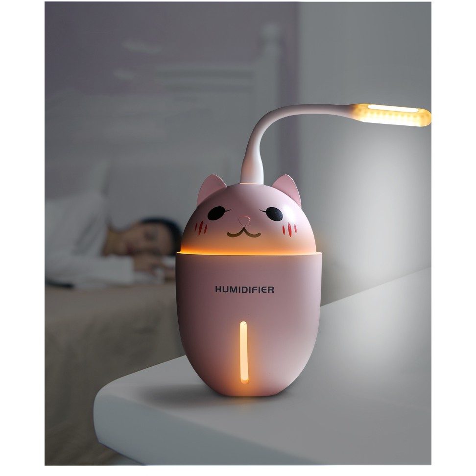 Humidifier Diffuser Adorable Pet Cat 3 in 1 - USB Pelembap ruangan kucing