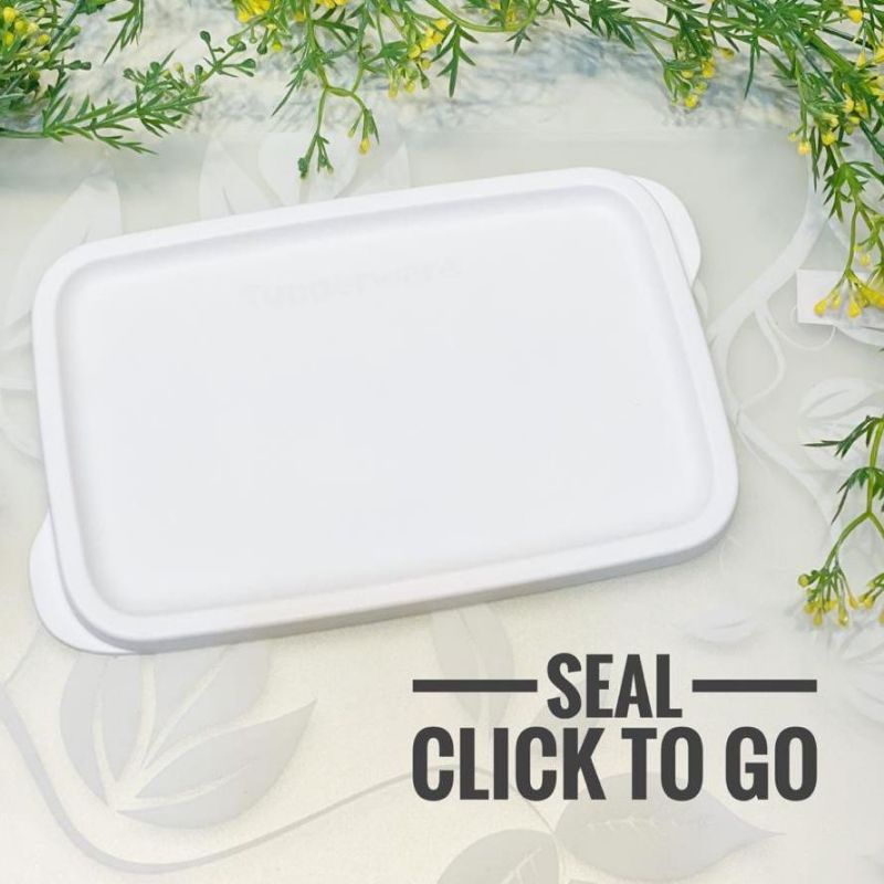 PROMO Tupperware  1pcs Seal Click To Go Rectangular Putih Rantang