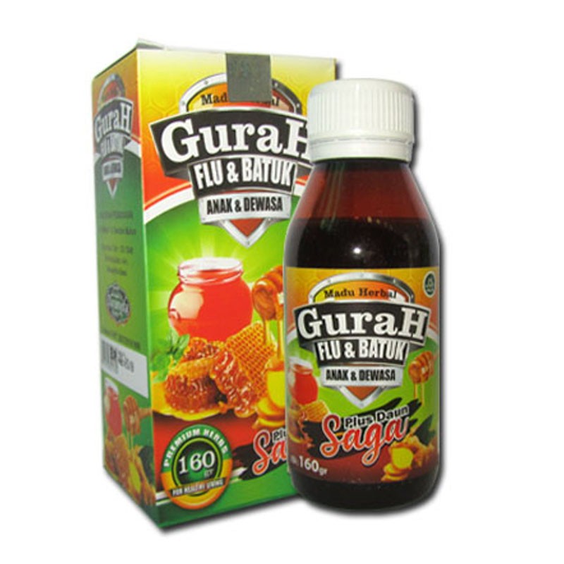 GURAH FLU BATUK PLUS DAUN SAGA PAKET 2 BOTOL