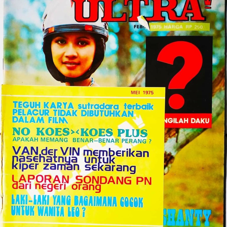 Majalah Ultra 19, Mei 1975. Poster Motor Honda Sexy No Koes vs Koes