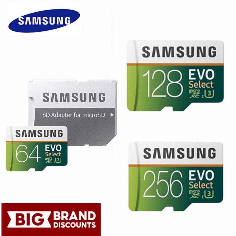 Samsung EVO Kartu Memori Micro SDXC 256GB Full HD 100MB / s