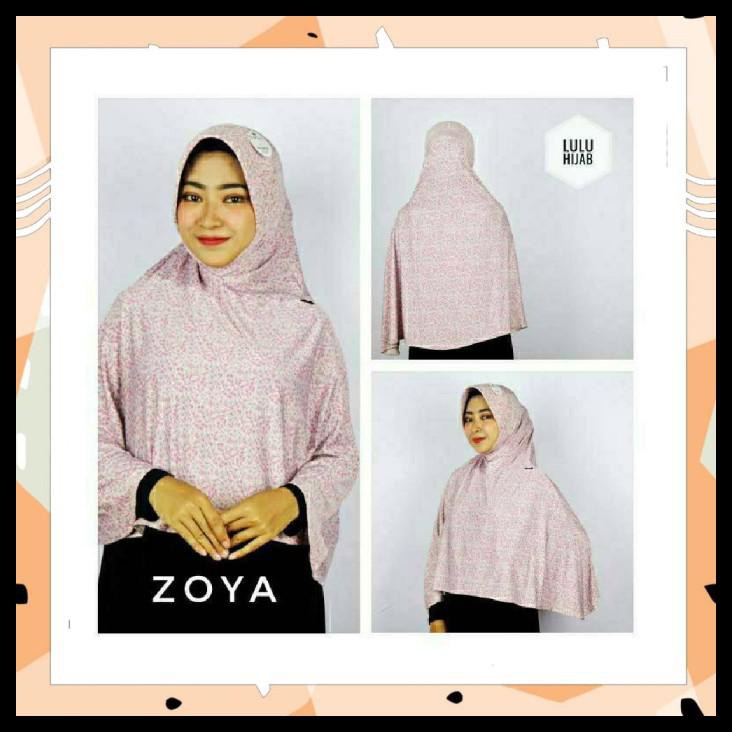 Rds - Lulu Hijab Zoya Batik Ethnik & Motif Bunga Jilbab Bergo Jersey