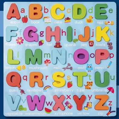 PUZZLE KAYU EDUKASI  | ALPHABET ANGKA HIJAIYAH HEWAN GEOMETRI BENTUK | PUZZLE ANAK-3D Macaron Surat