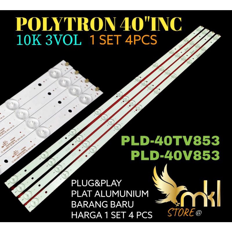 BACKLIGHT TV LED 40INCH POLYTRON 10KANCING 3VOL PLD-40TV853-PLD-40V853 BACKLIGHT TV LED 40INCH