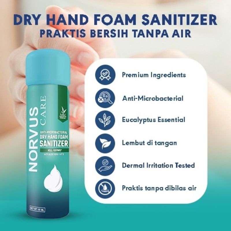 Norvus Dry Hand Foam Sanitizer 85ml