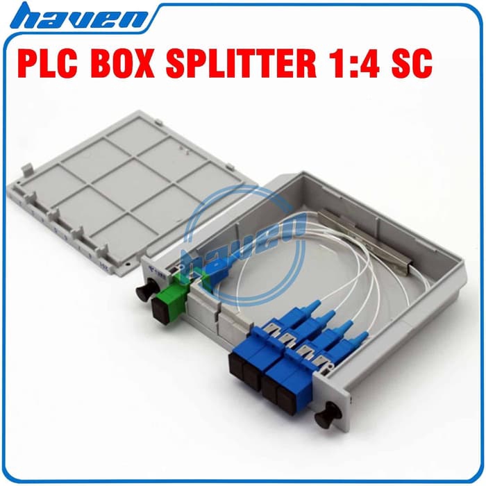 Passive Splitter PLC BOX FO 1 4 Fiber Optik FTTH SC UPC