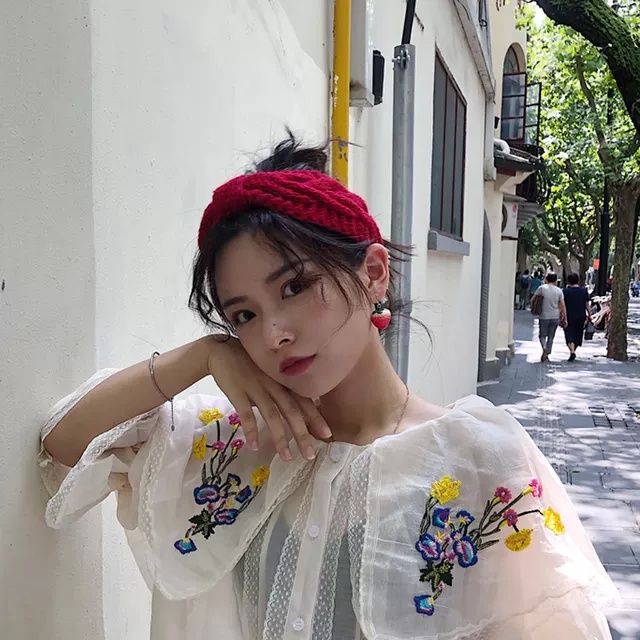 Murmerofficial Bando Headband Rajut Wool Pita / Head Band Cantik Korea / Bando Rajut Lebar Cewek R212