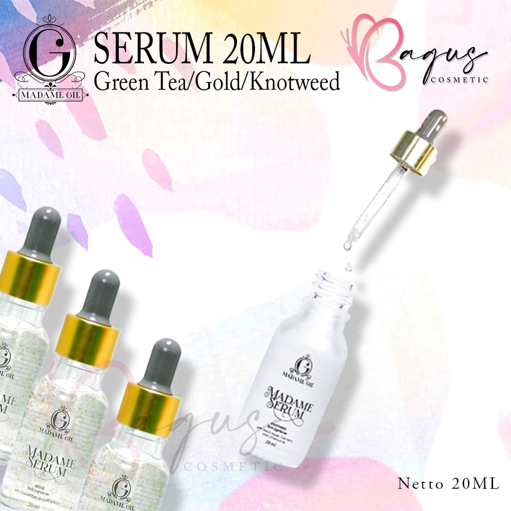 ⭐BAGUS⭐ MADAME GIE SERUM 20ml | Serum Wajah Skin Lightener Gold / Knotweed / Green Tea