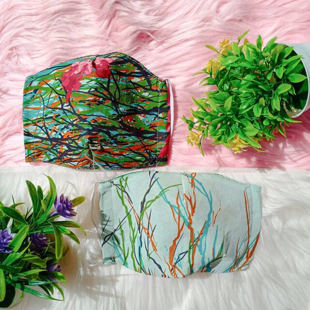Masker Katun Motif Abstrak