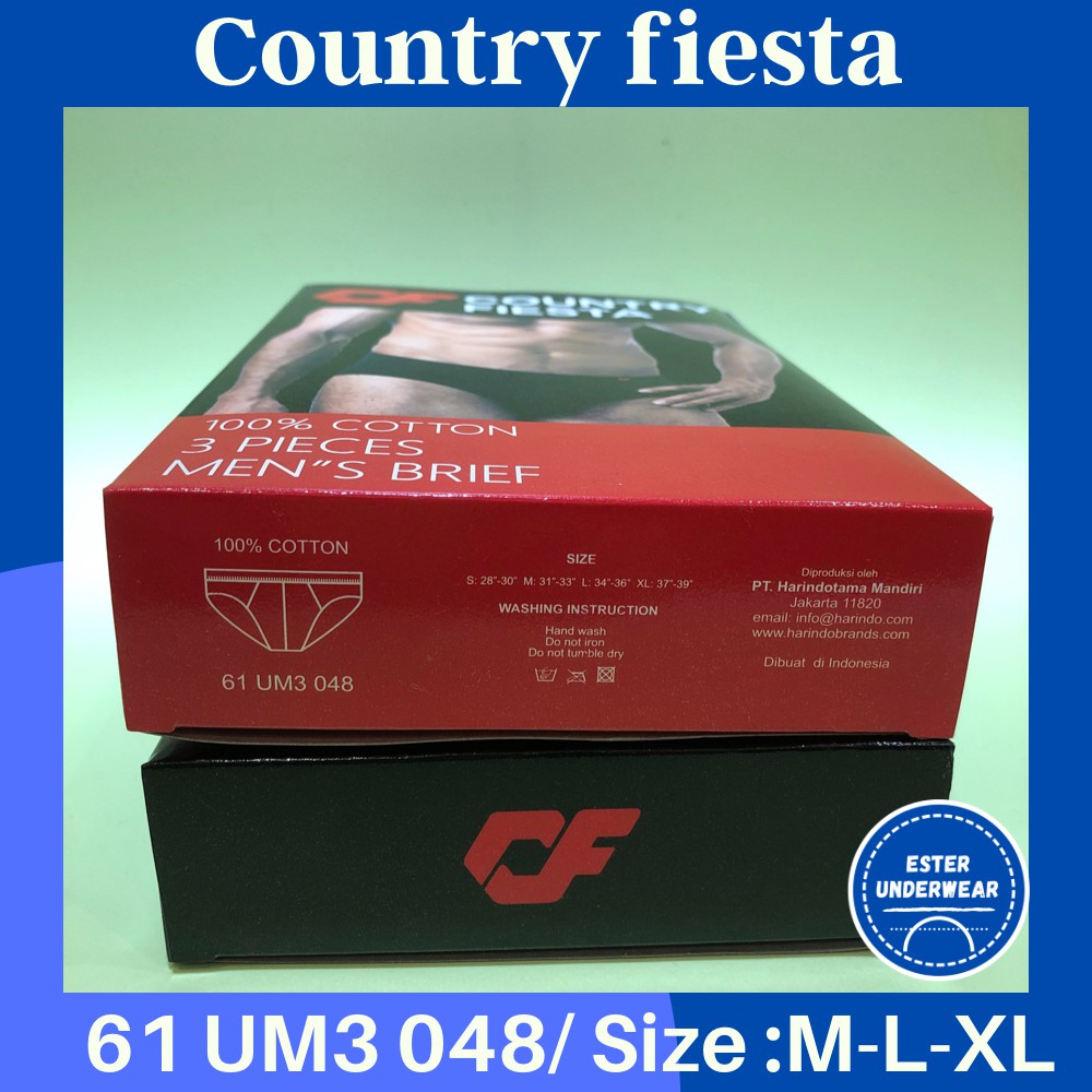 Celana Dalam COUNTRY FIESTA KARET DALAM CF 048 ISI-3 Pcs