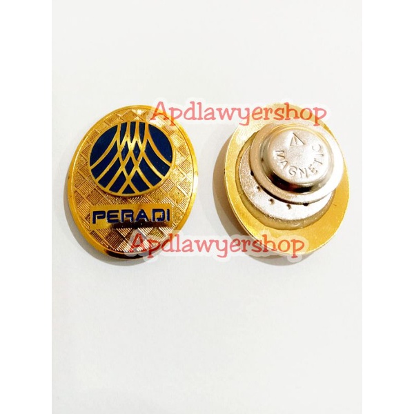 PIN PERADI OVAL LOGO TERBARU PIN PERADI OVAL MAGNET / PIN  PENGACARA OVAL MAGNET  PREMIUM