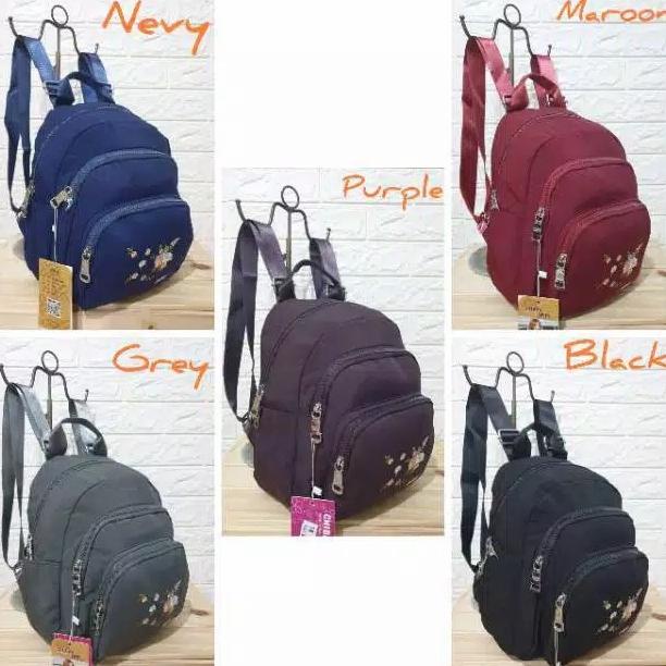 TAS RANSEL/BACKPACK CHIBAO BORDIR BUNGA 6Sleting CB7151
