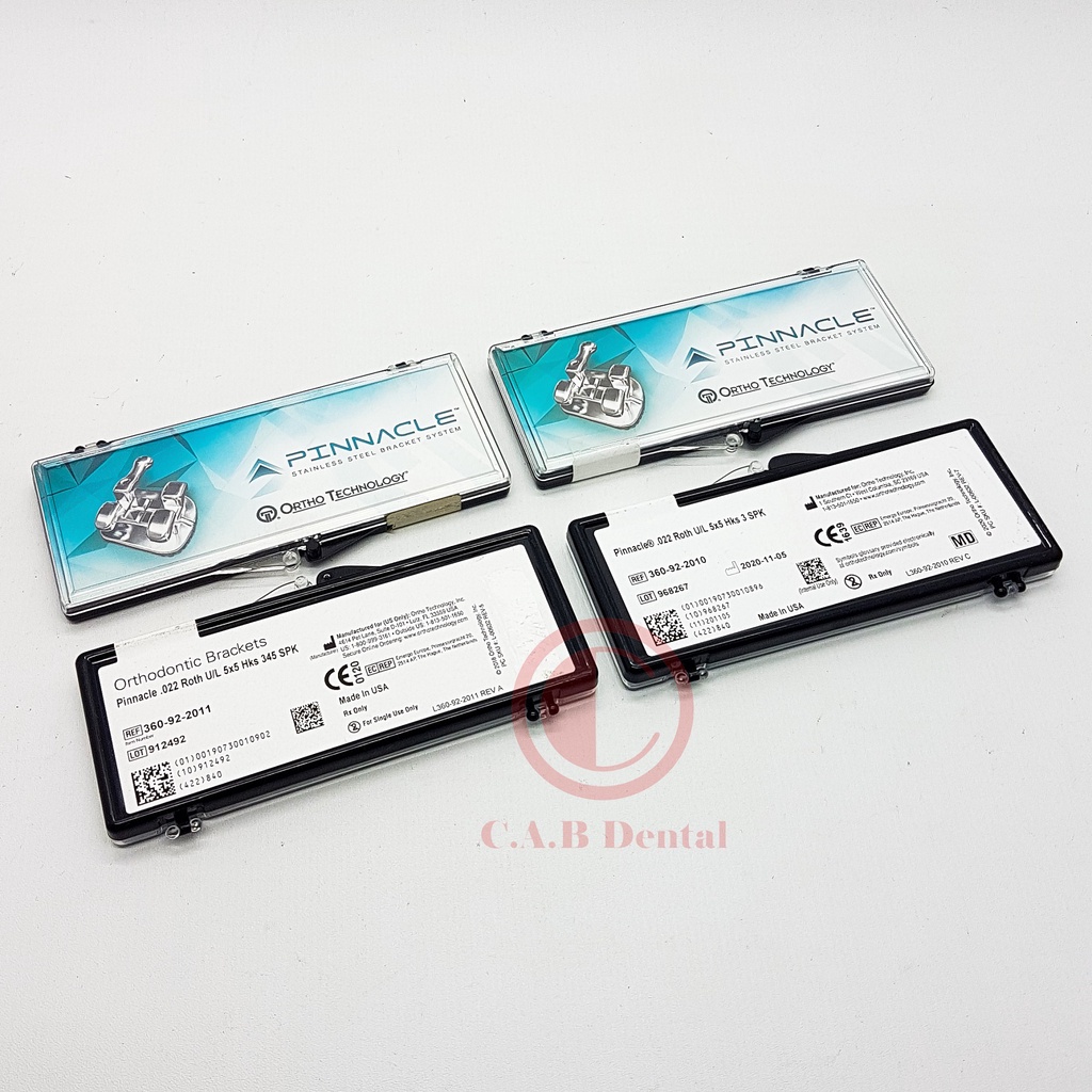 BRACKET ORTHO TECHNOLOGY PINNACLE MBT - ROTH / BEHEL GIGI / BRACKET BEHEL / BRACKET GIGI