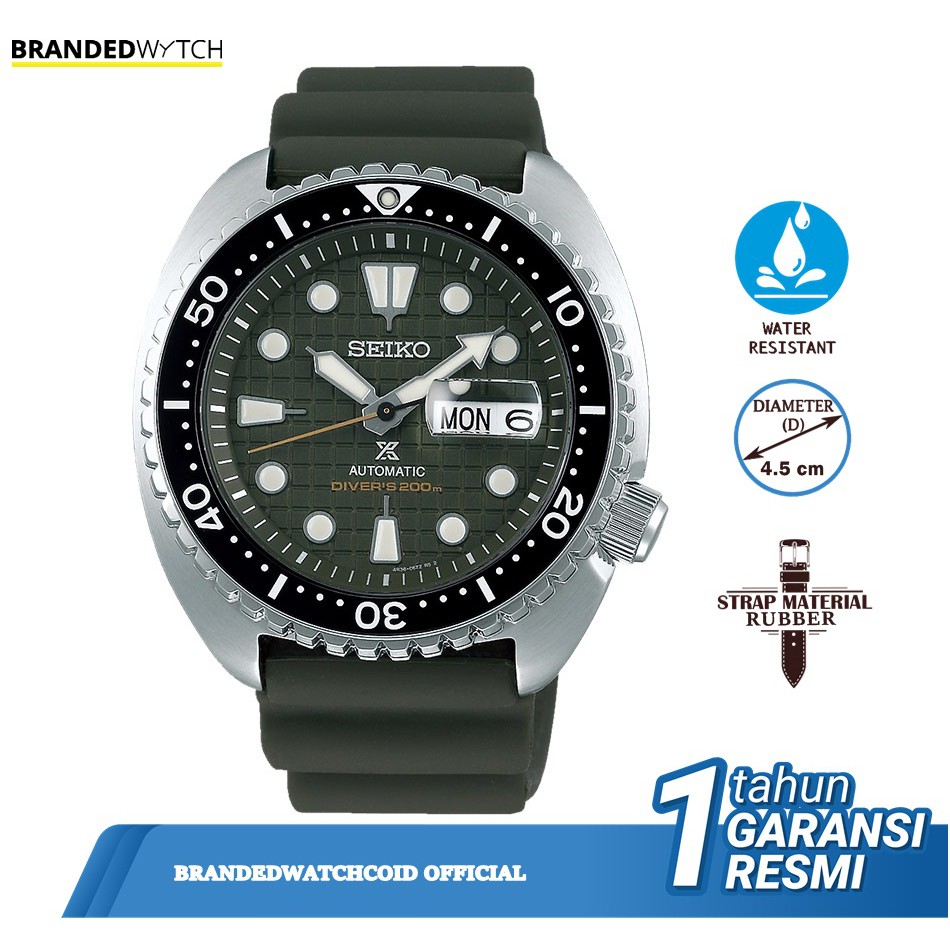 Jam Tangan Pria Seiko Prospex SRPE05K1 Green Silver Black  Original/Jam Seiko Prospex Pria SRPE05K1