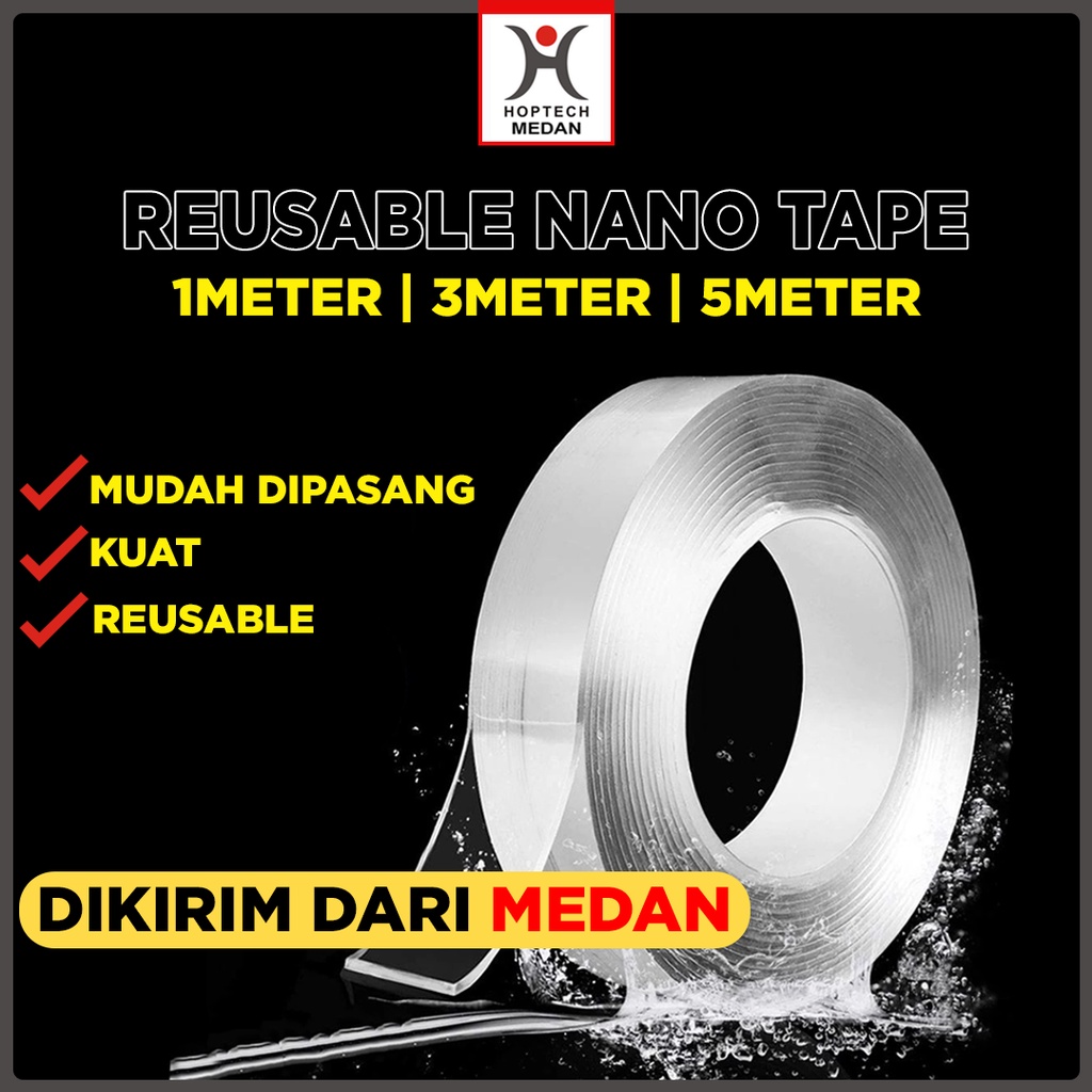 

Nano Double Tape / Double Tape / Selotip Isolasi Bening Multifungsi DOUBLE TAPE
