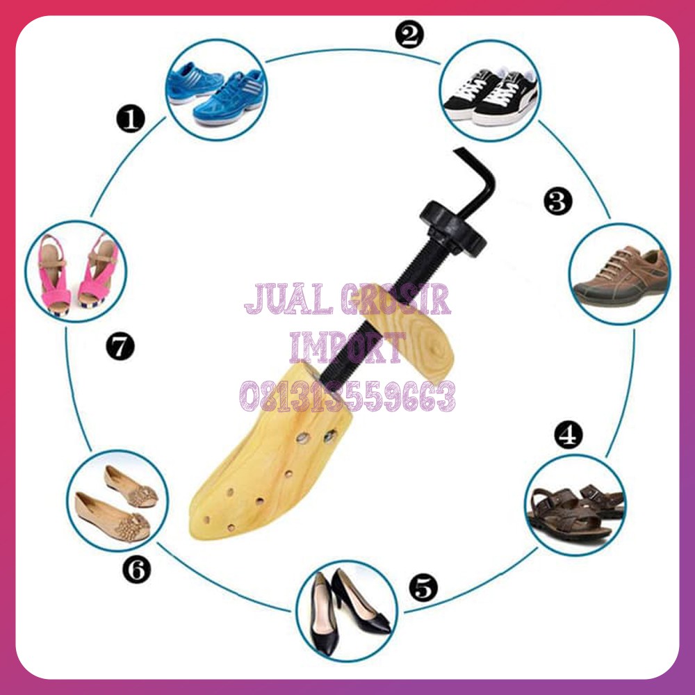 Sepatu kayu untuk melenturkan dan membesarkan ukuran sepatu - S