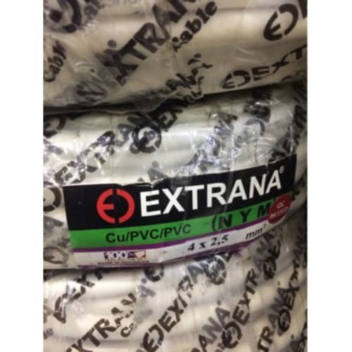 KABEL NYM EXTRANA 4X2.5 100M TEMBAGA MURNI 4X2,5 100 METER KABEL PUTIH
