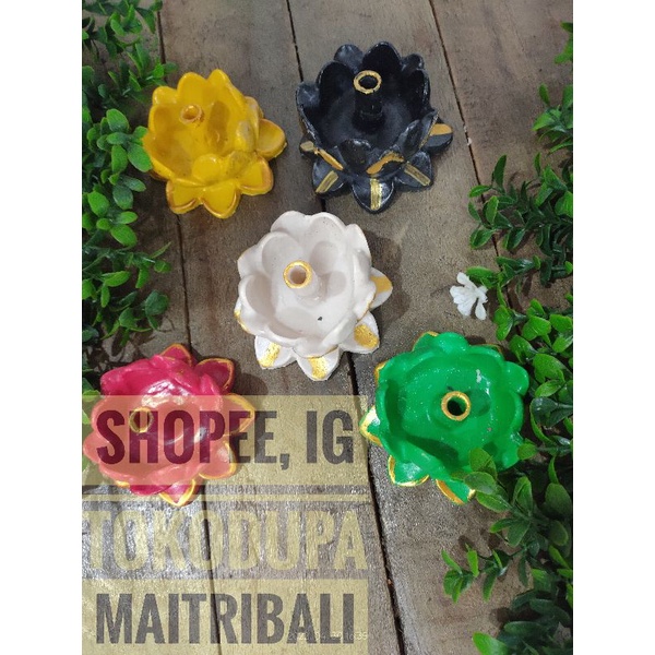 Tempat Dupa Teratai mini / tempat dupa fiber / tempat dupa khas bali