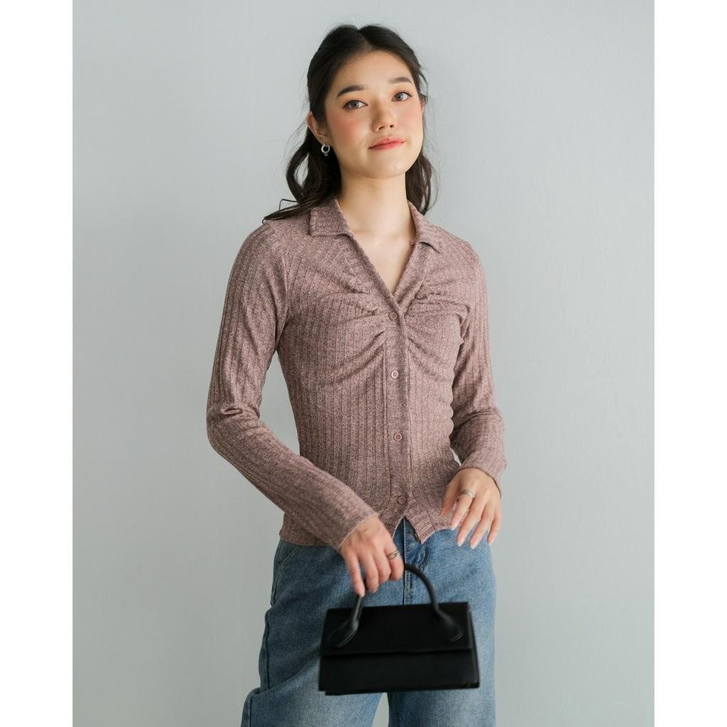 Myrubylicious NASTRI SHIRT KODE 4252  | KEMEJA | KEMEJA WANITA | KEMEJA LENGAN PANJANG | KEMEJA RAYON