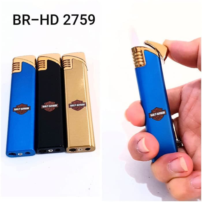 PROMO KOREK API GAS HARLEY HD 2759 MANCIS LAS LIGHTER KOREK UNIK - Biru