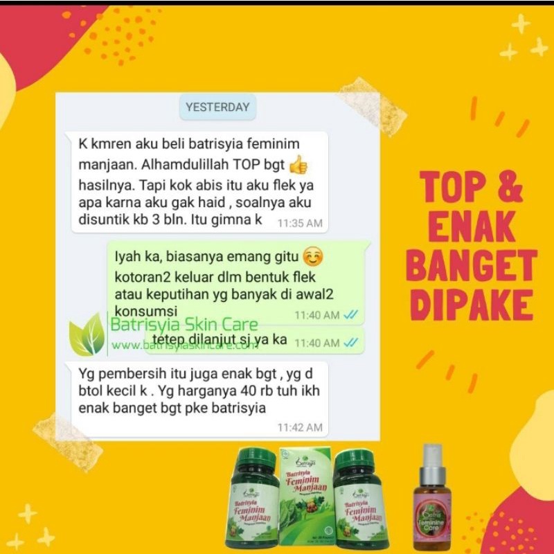 Feminime Care Batrisyia Herbal pembersih area kewanitaan extrac daun sirih Penghilang keputihan miss V