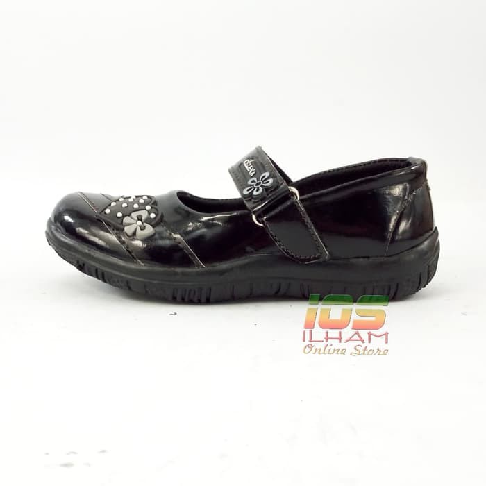 Celena F08 Sepatu Pantofel Anak Love Kilap Size 26-35 Hitam