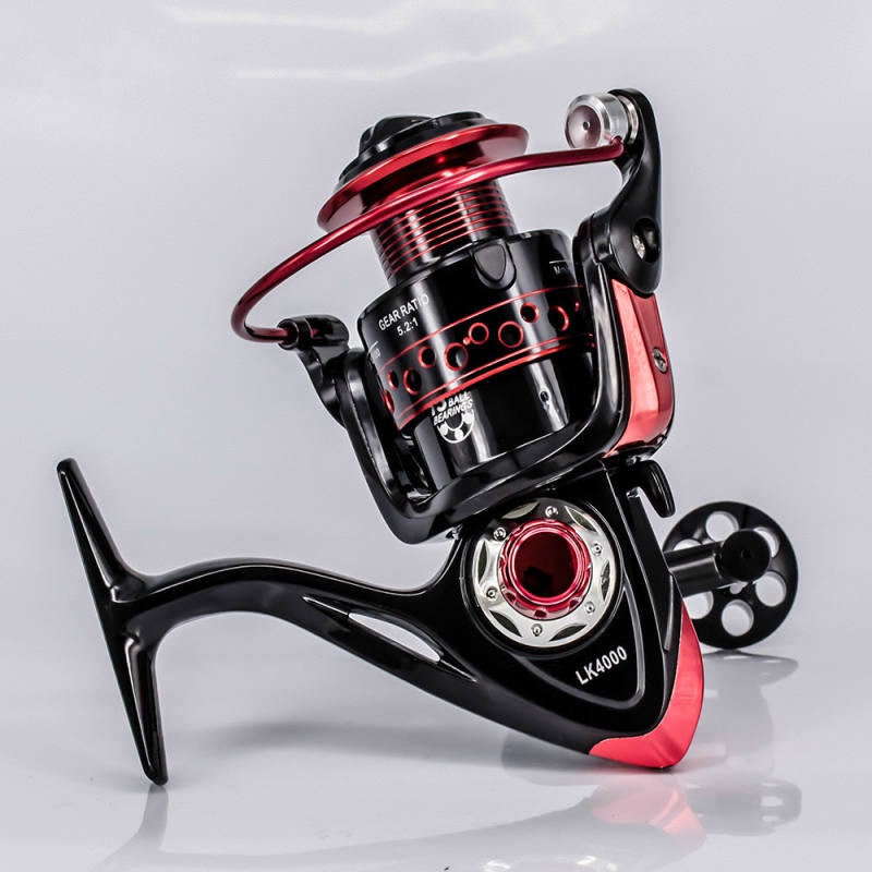 reel pancing besi 13BB asli 10kg drag 5.2:1 Metal Front Drag Menangani Kumparan Air Asin Memancing Gear GOLDEN SHARK