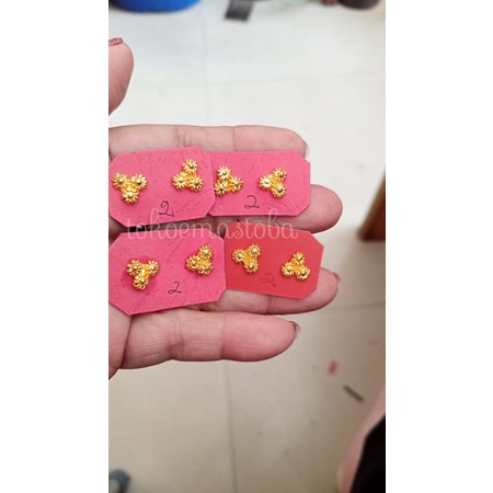 ACC anting bunga matahari anting emas wanita emas london 24karat 99.9% 2gram