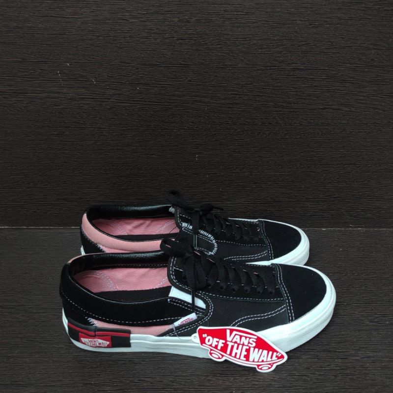 Vans Slip-On Cut and Paste Black Pink 100% Original resmi store PT Navya