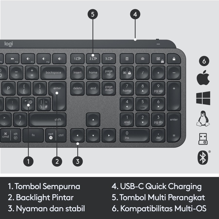 Logitech MX Keys Wireless Illuminated Keyboard