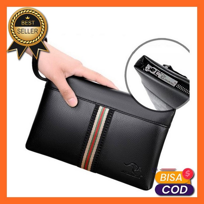 Dompet Double Zipper/ Dompet Kulit Pria/Wanita Besar Baellery Import Original Bc10 Business Clutch P