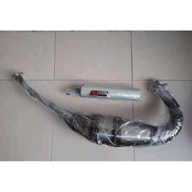 Knalpot Ninja 2 tak RR, R non cobra bahan Galvanis plat