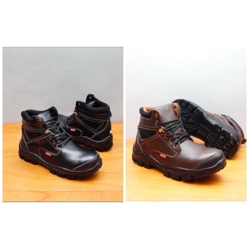 Sepatu safety boot asli jaminan uang kembali jika barang bukan kulit