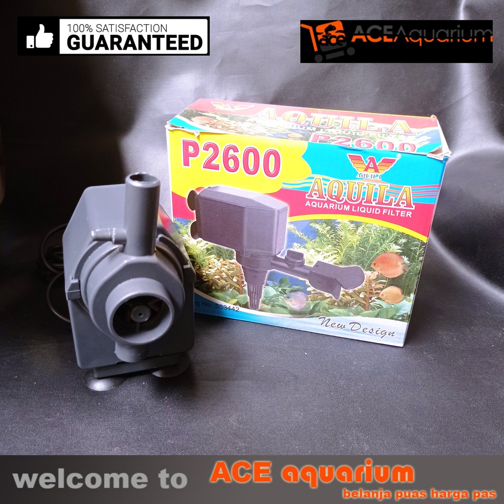 Pompa Air Aquila  P2600 Submersible Pump Aquarium Hidroponik ACE Aquarium