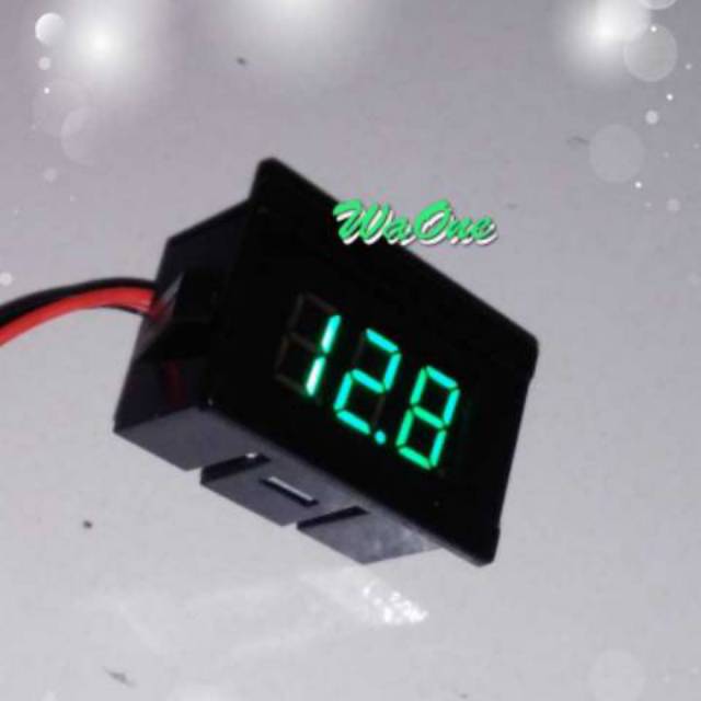 Digital Voltmeter DC LED Hijau