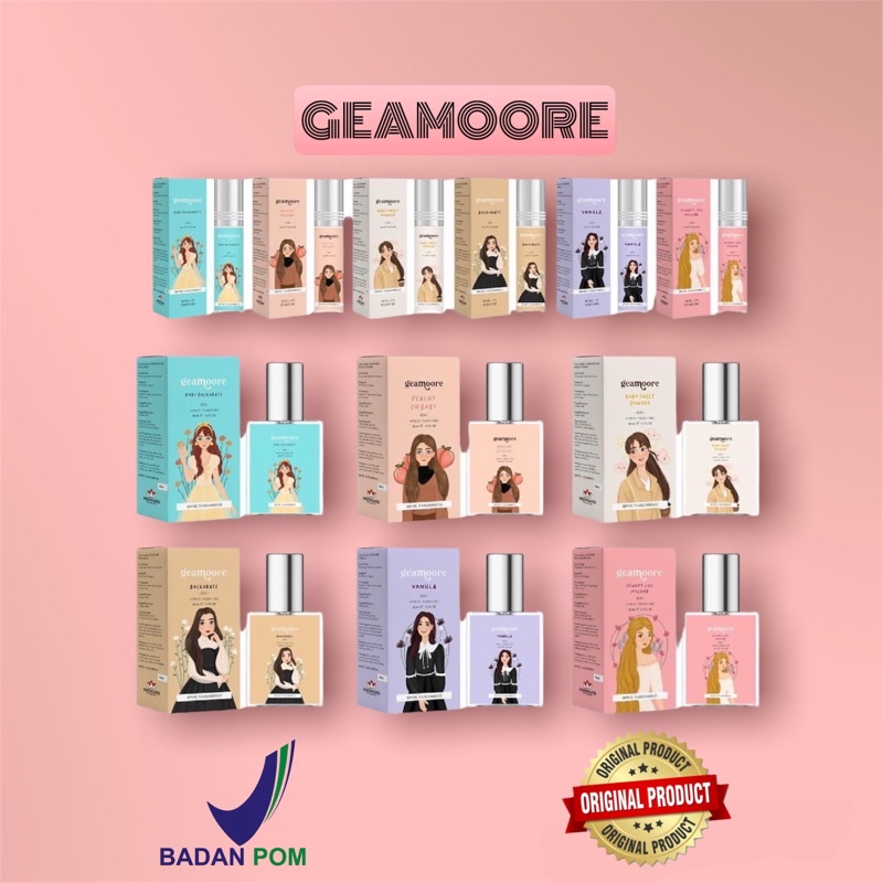 PARFUM GEAMOORE 30ML 15ML BOTOL SPRAY FARFUM THAILAND BACCARAT ROUGE PARFUM ADDICTED SERIES GEAMOORE
