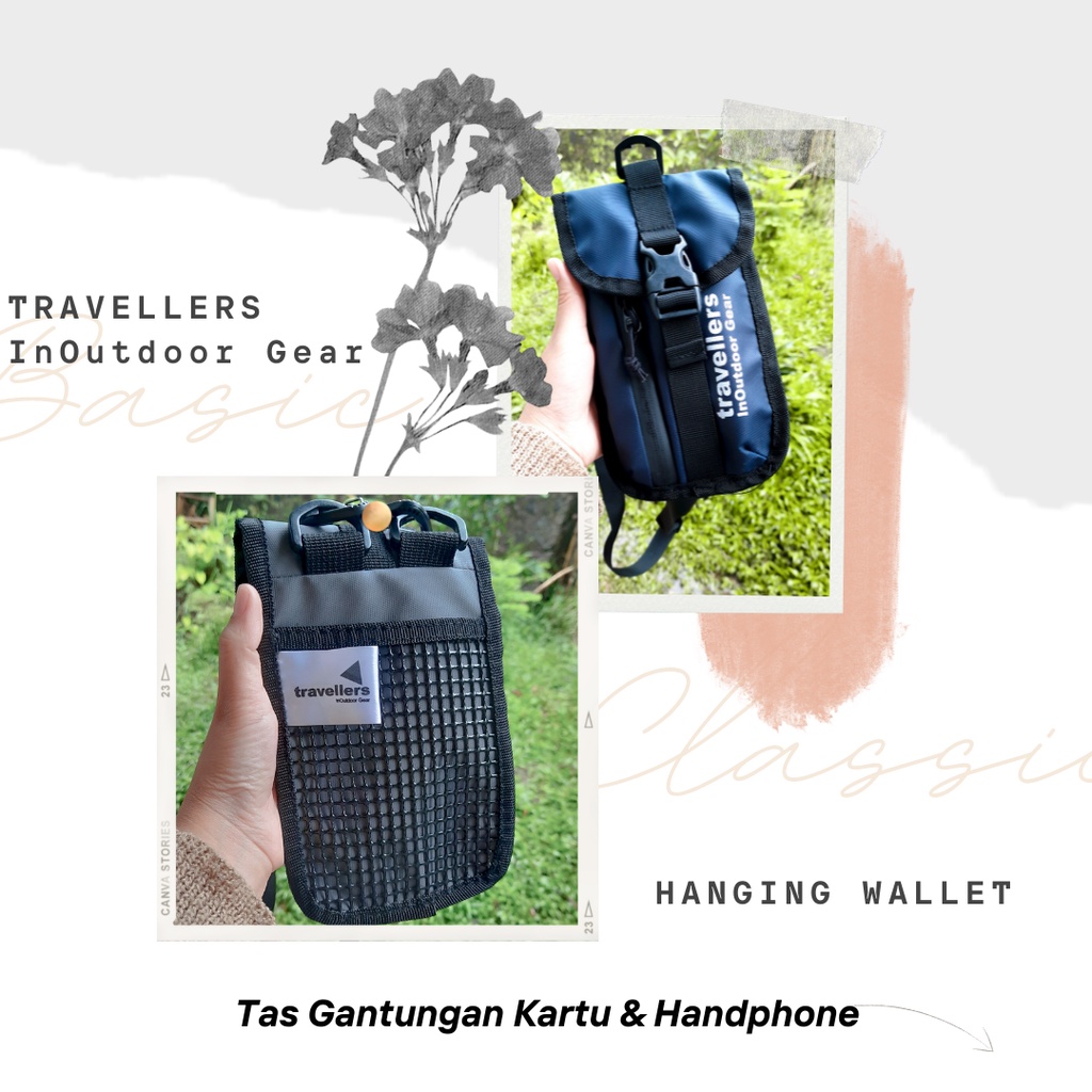 Travellers Sling Bag Hanging Wallet Tas Gantungan Handphone