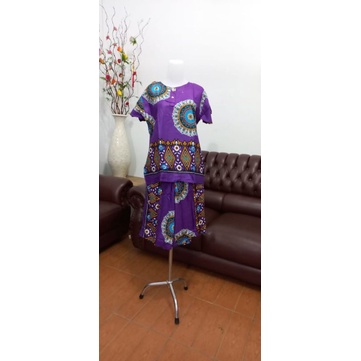 Setelan set baju tidur piyama celana pendek lengan pendek jumbo