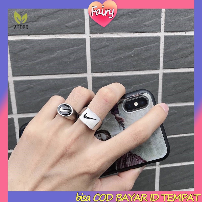 COD✨Cincin Noke Korea Modern Sederhana Yang Dipersonalisasi Untuk Pasangan F