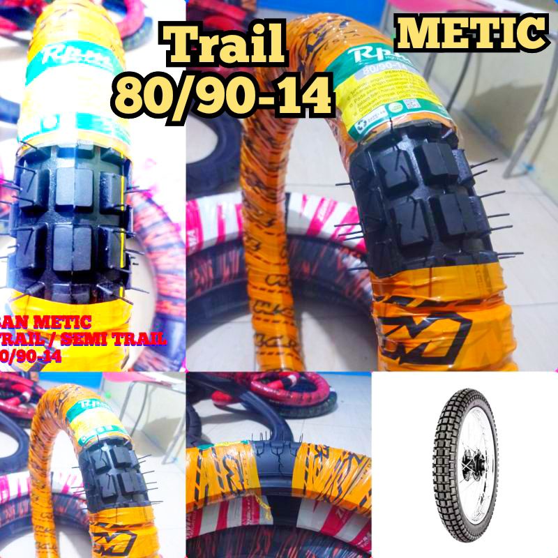 Terlaris Ban Motor Matic Trail Semi Trail 80/90-14 Ban Metic Ban Ring 14 Ban Tril Ban Cangkul Ban