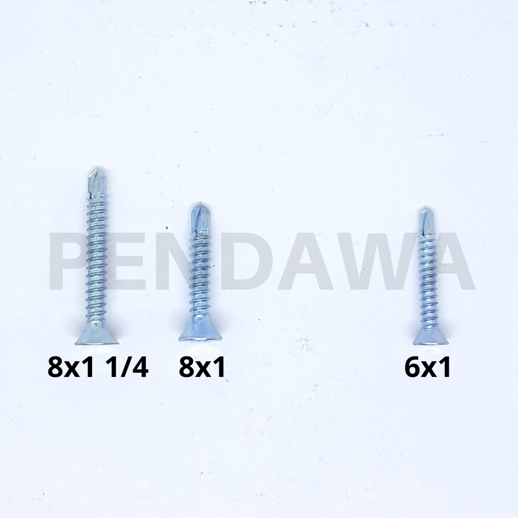 [10pcs] Sekrup SDS 6 x 1" /Drilling Screw / Sekrup Drilling / Self Drilling Screw Merk Hafas