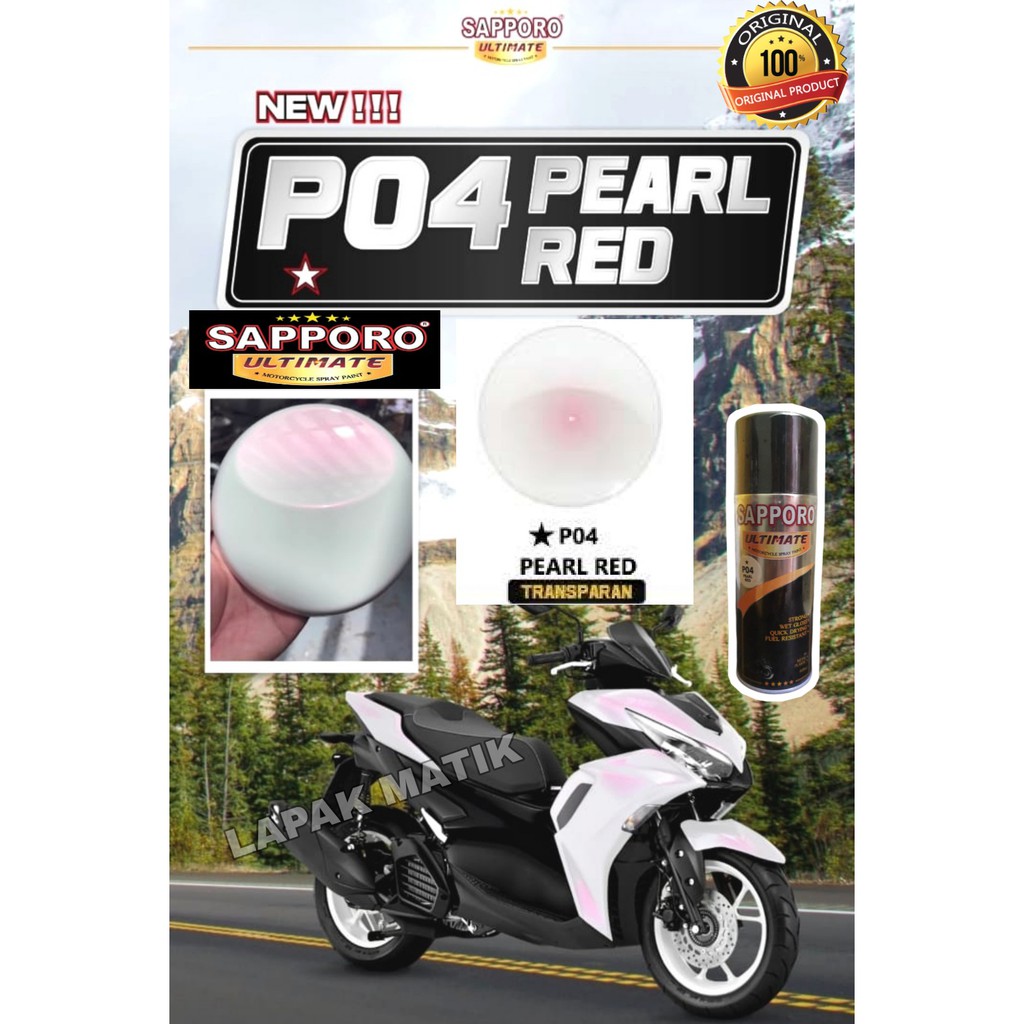 Pilok Sapporo Ultimate PEARL RED P04 MUTIARA 400ml