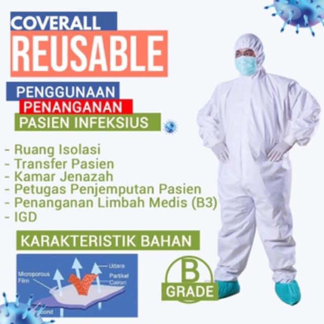 Hazmat APD waterproof Bisa dicuci free cover kaki