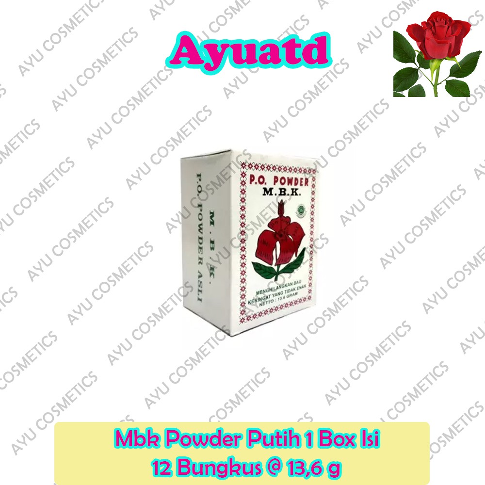 Bedak Mbk Putih 1 Box Isi 12 Bungkus @ 13,6 g