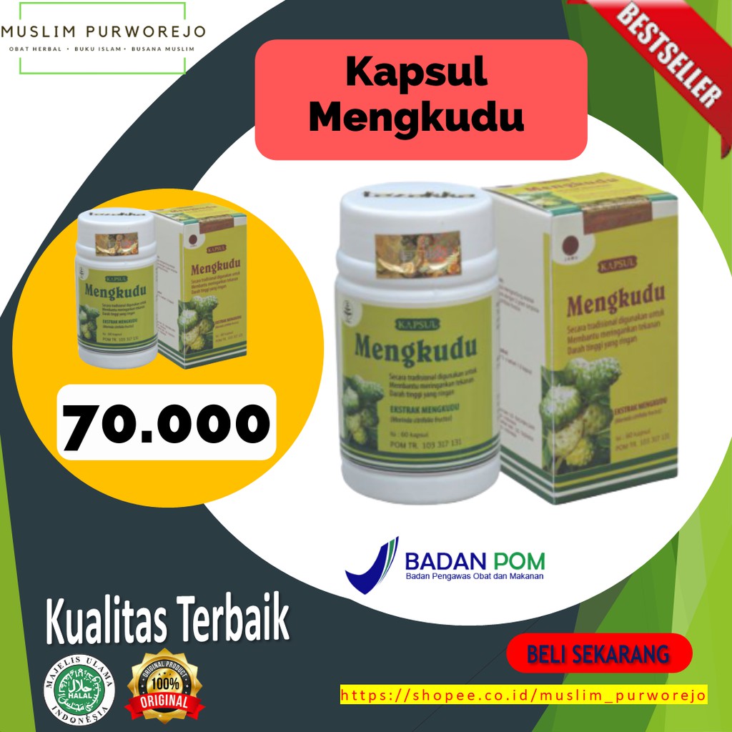 

Kapsul Mengkudu- Obat Hipertensi & Kolestrol-Meningkatkan Stamina Termurah