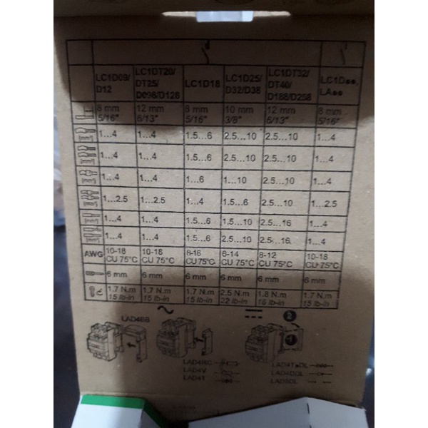 LC1D18MT CONTACTOR SCHNEIDER