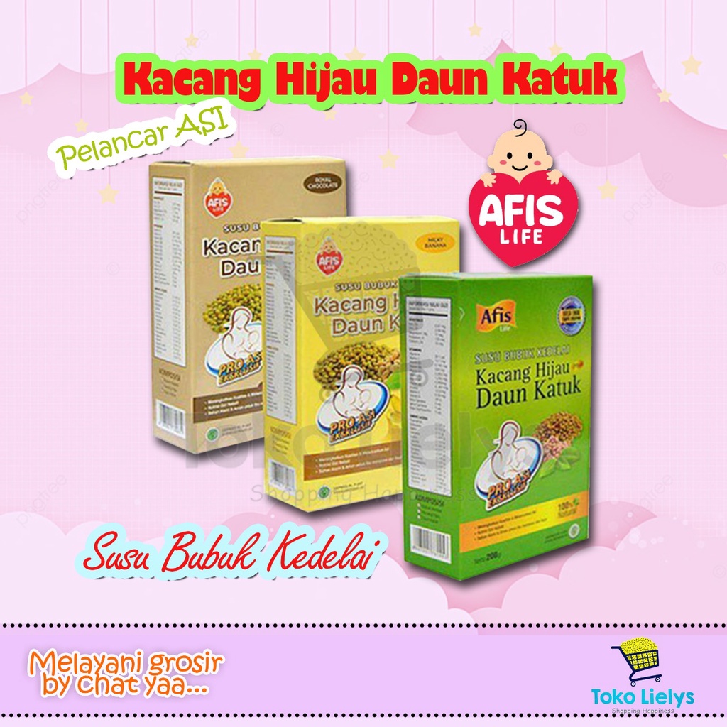 [BUY 1 GET 1] Afis Susu Daun Katuk Booster Asi Susu Pelancar Asi Susu Bubuk Kedelai Kacang Hijau